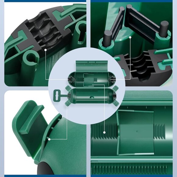 NIB 6 pack outdoor large extension cord waterproof latching covers Green - Picture 3 of 7